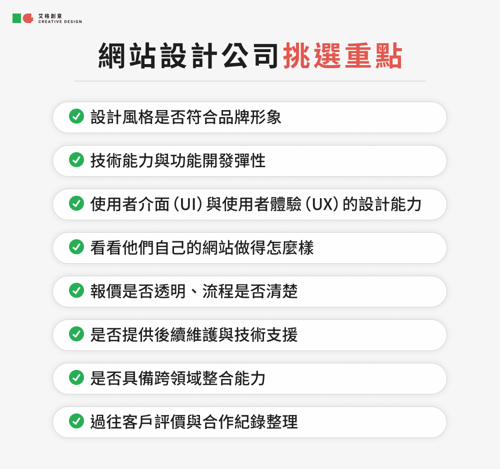 網站設計公司挑選重點